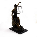Lady Justice Statue on Marble Base